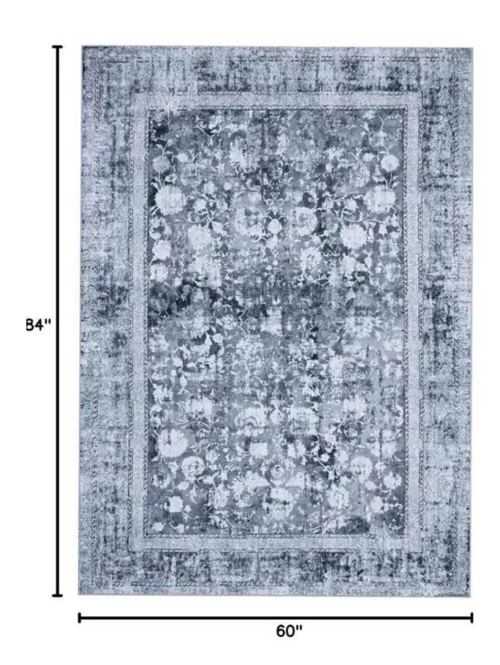 Area Rug 5x7 Vintage Boho gray Rug for Living Room Bedrooms Playroom Office